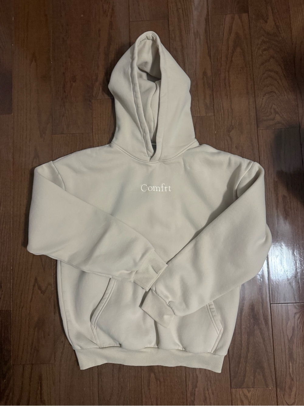 Comfrt Cream Pullover Hoodie for Women